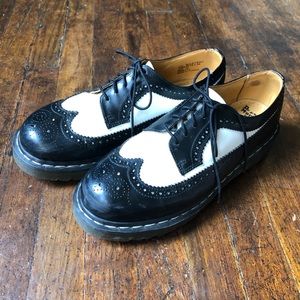 Vintage Black & White Wing tip Doc Martens size 10